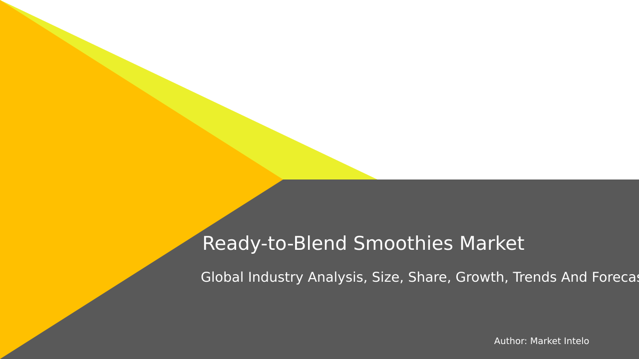 Ready-to-Blend Smoothies Market Research Report 2034